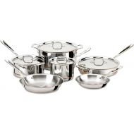 All-Clad Copper Core 5-Ply Stainless Steel Cookware Set 10 Piece Induction Oven Broiler Safe 600F Pots and Pans Silver