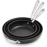 All-Clad Black Nonstick 12-Inch Skillets Set of 3, 834, 1034, 1234