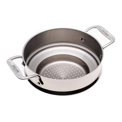  All-Clad Specialty Stainless Steel Universal Steamer for Cooking 3 Quart Food Steamer, Steamer Basket Silver