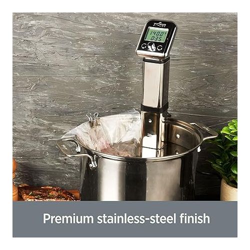  All-Clad EH800D51 Sous Vide Professional Immersion Circulator Slow Cooker with Digital Display for Precise Cooking Results, Silver