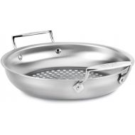 All-Clad Outdoor Stainless Steel Round Basket 11 Inch Oven Broiler Safe 600F Pots and Pans, Cookware Silver