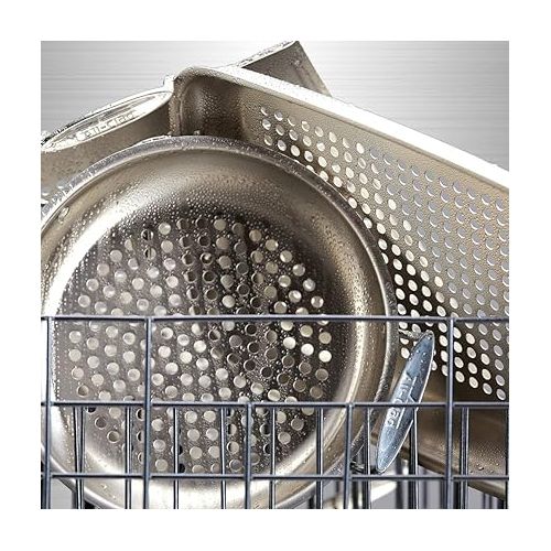  All-Clad Outdoor Stainless Steel Round Basket 11 Inch Oven Broiler Safe 600F Pots and Pans, Cookware Silver