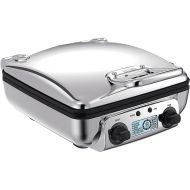 All-Clad Gourmet Digital Waffle Maker with Removable, Dishwasher-safe Plates. 4 slice, Silver
