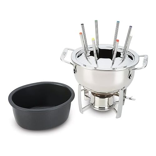  All-Clad Specialty Stainless Steel Fondue Set 12 Piece Pots and Pans, Cookware Silver