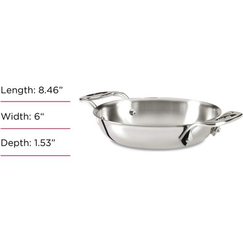 All-Clad Specialty Stainless Steel Gratins 6 Inch Pots and Pans, Cookware Silver