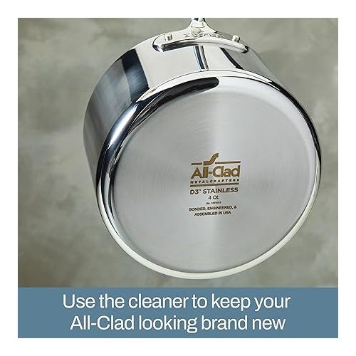  All-Clad Specialty Powder Stainless Steel Cleaner and Polish 12 Ounce Pots and Pans, Cookware White