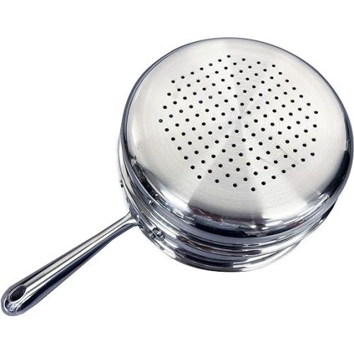  All-Clad Specialty Stainless Steel Universal Steamer for Cooking 8 Inch Food Steamer, Steamer Basket Silver