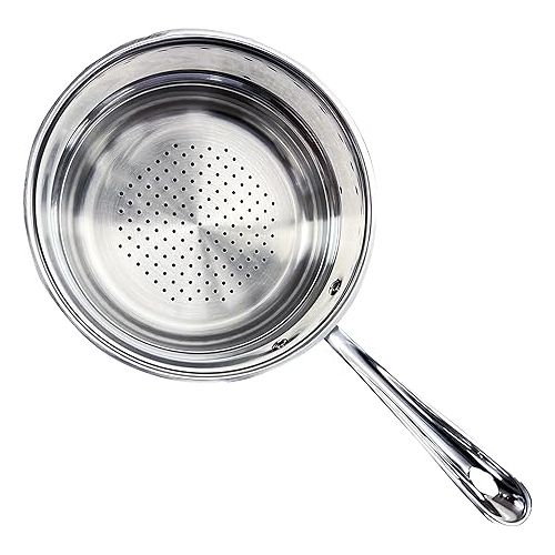  All-Clad Specialty Stainless Steel Universal Steamer for Cooking 8 Inch Food Steamer, Steamer Basket Silver