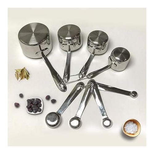  All-Clad Stainless-Steel 8 pc. Standard-Size Measuring Cup & Spoon Combo Set
