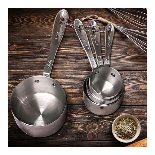  All-Clad Stainless-Steel 8 pc. Standard-Size Measuring Cup & Spoon Combo Set