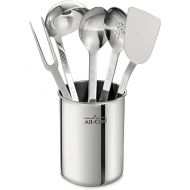 All-Clad Professional Stainless Steel Kitchen Gadgets and Caddy 6 Piece Kitchen Tools, Kitchen Hacks Silver