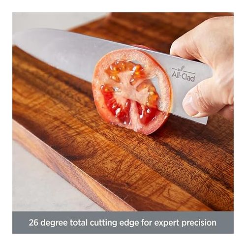  All-Clad Forged German Stainless Steel Chefs Knife, Utility Knife, Paring Knife, 3 Piece, Fully Forged, Expert Precision, Home Kitchen Knife Set, Cookware Knife Block Set, Kitchen Knives, Ultra Sharp