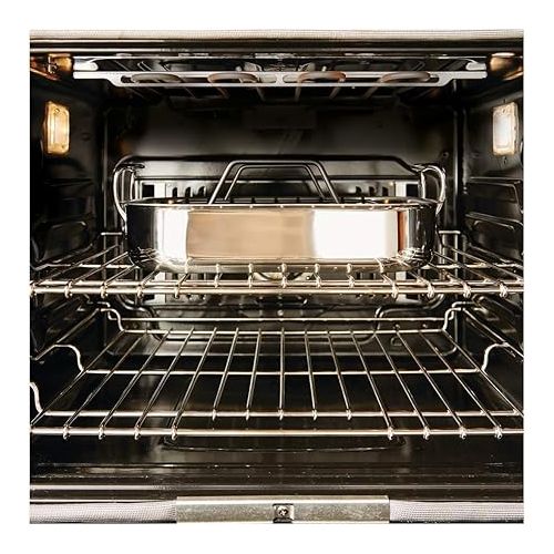  All-Clad Specialty Stainless Steel Lasagna Pan 12x15x2.75 Inch Induction Oven Broiler Safe 600F Frozen Lasagna, Pots and Pans, Cookware Silver