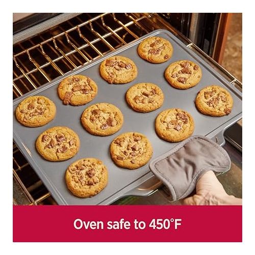  All-Clad Pro-Release Nonstick Bakeware Cookie Sheet Pan 17x11.75 Inch Oven Safe 450F Half Sheet, Cookie Sheet, Muffin Pan, Cooling & Baking Rack, Round Cake Pan, Loaf Pan, Baking Pan Grey