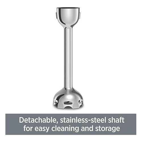  All-Clad Cordless Rechargeable Stainless Steel Immersion Multi-Functional Hand Blender, 5-Speed, Silver