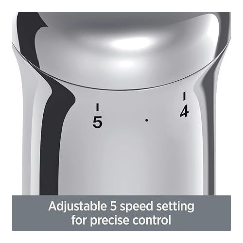  All-Clad Cordless Rechargeable Stainless Steel Immersion Multi-Functional Hand Blender, 5-Speed, Silver
