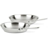 All-Clad D3 Stainless Steel Frying pan cookware Set, 10-Inch and 12-Inch, Silver