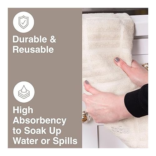  All-Clad Solid Kitchen Towel: Highly Absorbent, Super Soft Long Lasting - 100% Cotton, 17