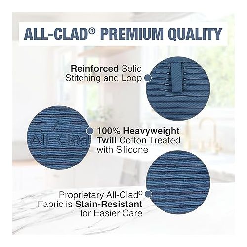  All-Clad Premium Pot Holder & Hot Pad: Heat Resistant to 500 Degrees - 100% Cotton, 10