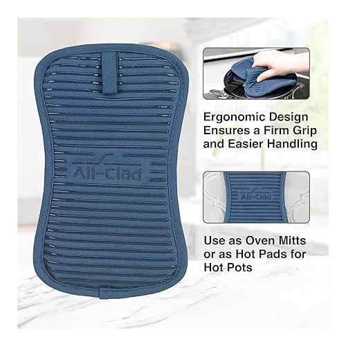  All-Clad Premium Pot Holder & Hot Pad: Heat Resistant to 500 Degrees - 100% Cotton, 10