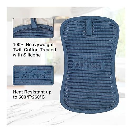  All-Clad Premium Pot Holder & Hot Pad: Heat Resistant to 500 Degrees - 100% Cotton, 10