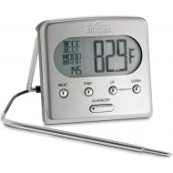 All-Clad T223 Stainless Steel Oven Probe Thermometer with Blue LCD, Silver