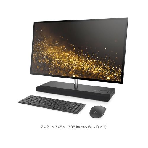 에이치피 HP Envy 27-inch All-in-One Computer, Intel Core i7-8700T, NVIDIA GeForce GTX 1050, 16GB RAM, 1TB Hard Drive, 256GB SSD, Windows 10 (27-b210, Ash Silver)