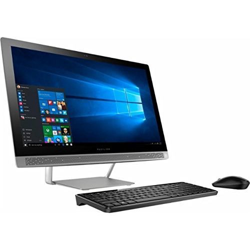 에이치피 Premium HP Pavilion 23.8 Touch-Screen All-In-One Desktop, 7th Gen Intel Quad-Core i5-7400T processor 2.4GHz, 12GB DDR4 RAM, 2TB HDD, DVD-RW, Bang & Olufsen, HDMI, Wireless Keyboard