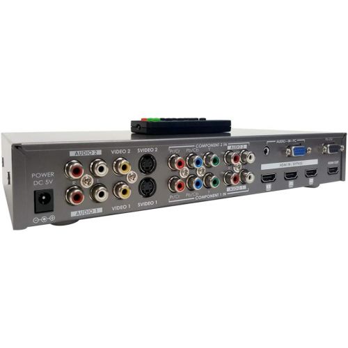  AllAboutAdapters 10 In 1 Out AnalogDigital Video To HDMI Converter Switcher With IR Remote RS232