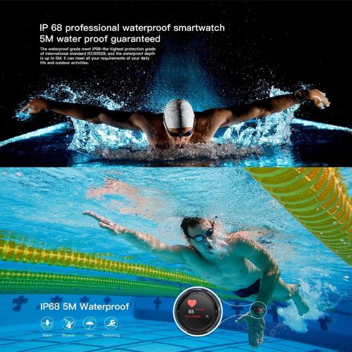  AllCall W2 Smartwatch(2018 Upgrated), IP68 Waterproof 3G Smartwatch Phone 2GB RAM 16GB ROM 2.0MP Camera GPS Sports Fitness Tracker 460mAh Battery WIFI Support