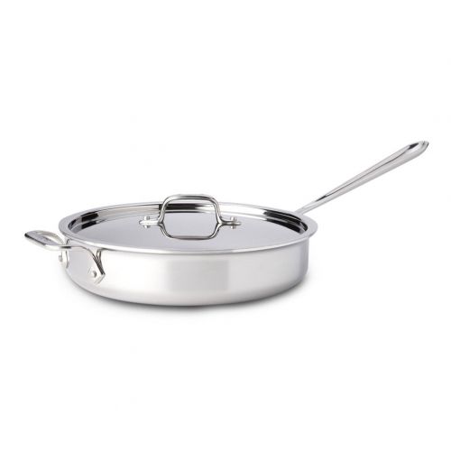  All-Clad Tri-Ply Stainless Steel Saute Pan with Lid
