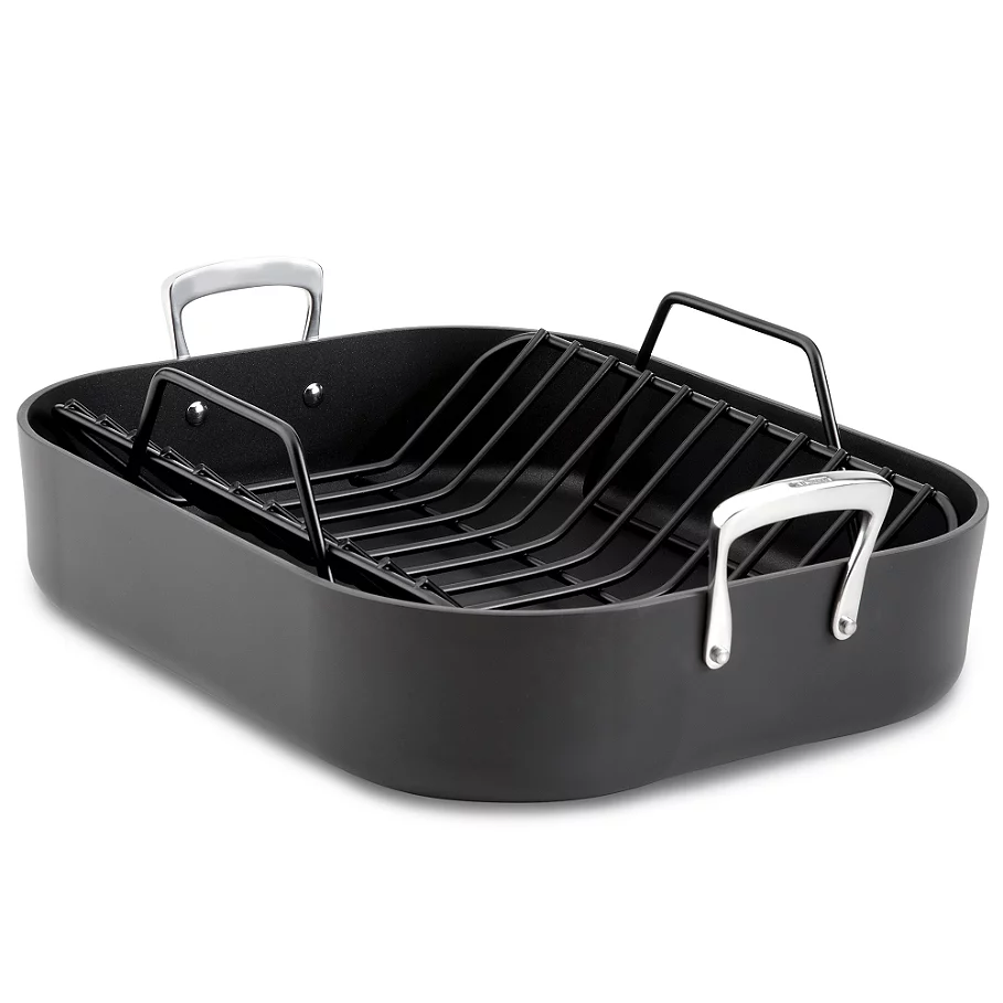  All-Clad B1 Hard Anodized Nonstick Roaster with Rack