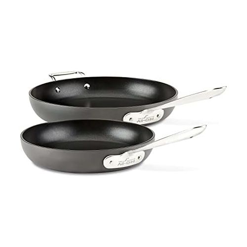  All-Clad Hard Anodized Nonstick Fry Pan Cookware Set, 10 inch and 12 inch Fry Pan, 2 Piece, Black