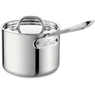 All-Clad 4202 Stainless Steel Stielkasserolle mit Deckel 15,2 cm, 1,9 L, induktionsgeeignet, Edelstahl