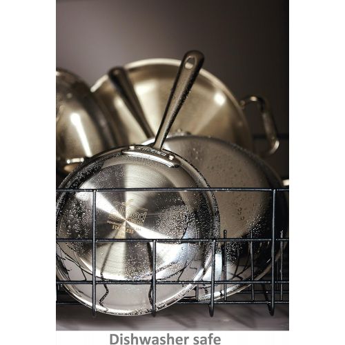  All-Clad 4202 Stainless Steel Stielkasserolle mit Deckel 15,2 cm, 1,9 L, induktionsgeeignet, Edelstahl