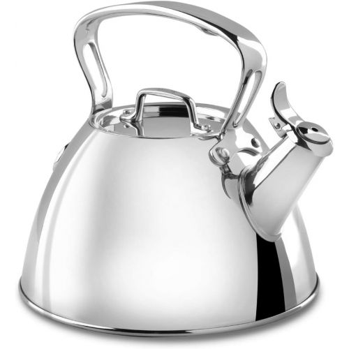  All-Clad E86199 Stainless Steel Tea Kettle, 2-Quart, Silver