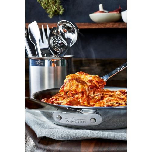  All-Clad T233 Stainless Steel Cook Serving Slotted Spoon, Silver
