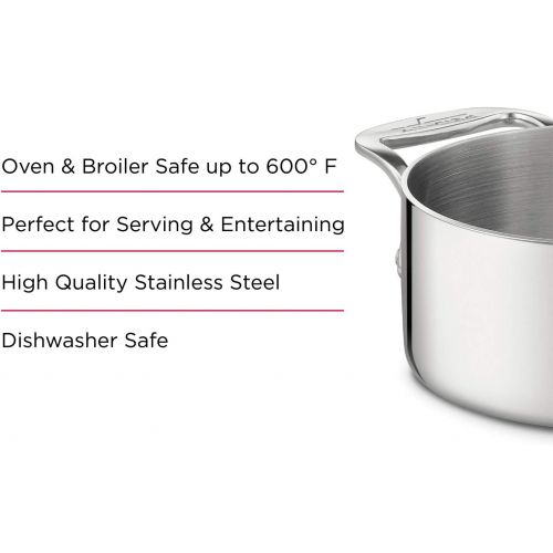  All-Clad 59914 Stainless Steel Dishwasher Safe 0.5-Quart Soup / Souffle Ramekins Cookware Set, 2-Piece, Silver