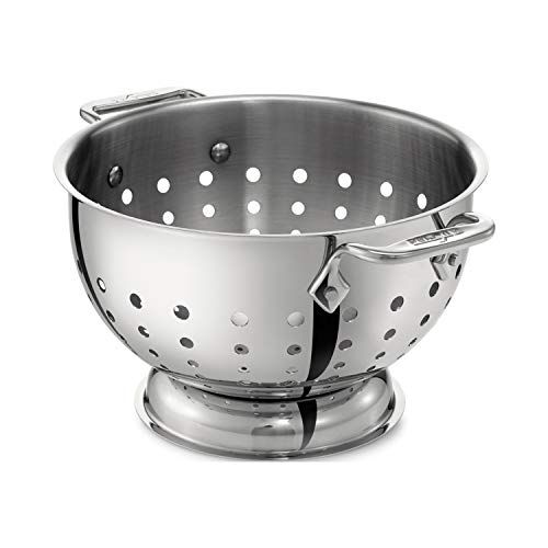  All-Clad 5605C Stainless Steel Dishwasher Safe Colander Kitchen Accessorie. 5-Quart, Silver by All-Clad