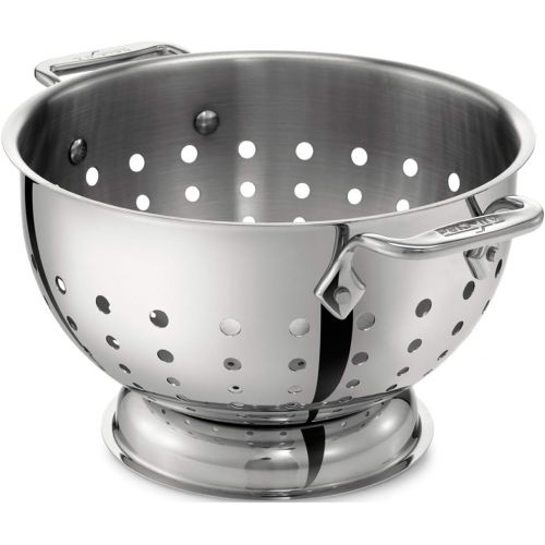  All-Clad 5605C Stainless Steel Dishwasher Safe Colander Kitchen Accessorie. 5-Quart, Silver by All-Clad