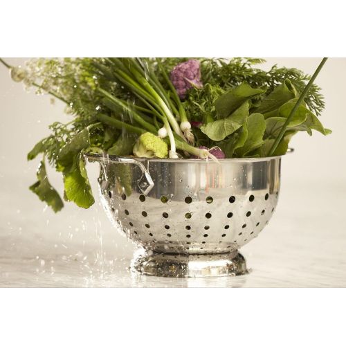  All-Clad 5605C Stainless Steel Dishwasher Safe Colander Kitchen Accessorie. 5-Quart, Silver by All-Clad