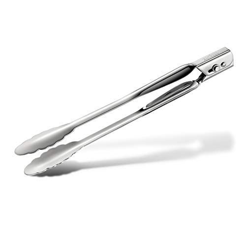  All-Clad T112 Stainless Steel 12-Inch Locking Tongs Kitchen Tool, 12-Inch, Silver