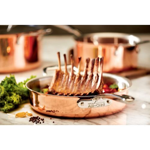  All-Clad Copper C4403 C4 3 Qt. Sautepan with Lid, Cookware