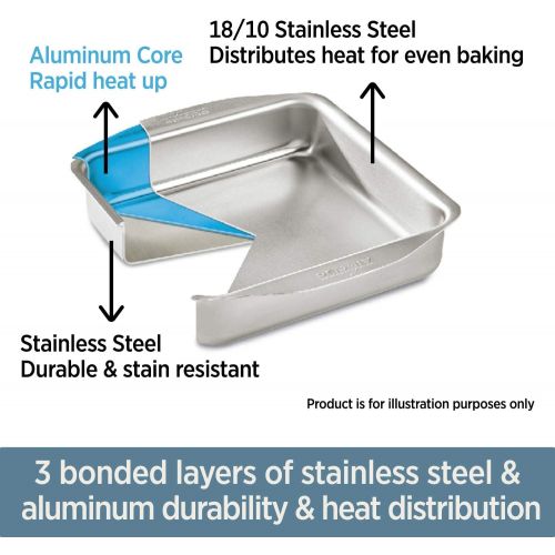  All-Clad 9003TS 18/10 Stainless Steel Baking Sheet Ovenware, 14-Inch by 17-Inch, Silver
