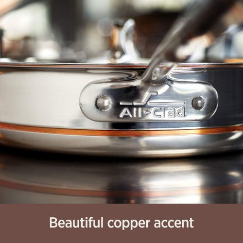  All-Clad 6500 SS Copper Core 5-Ply Bonded Dishwasher Safe Dutch Oven with Lid / Cookware, 5.5-Quart, Silver