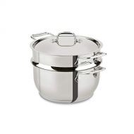 All-Clad E414S564 Stainless Steel Steamer Cookware, 5-Quart, Silver - 2100078498