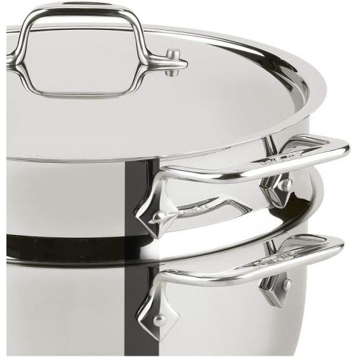  All-Clad E414S564 Stainless Steel Steamer Cookware, 5-Quart, Silver - 2100078498