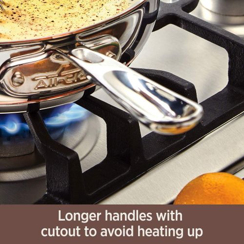  All-Clad 6412 SS Copper Core 5-Ply Bonded Dishwasher Safe Chefs Pan / Cookware, 12-Inch, Silver