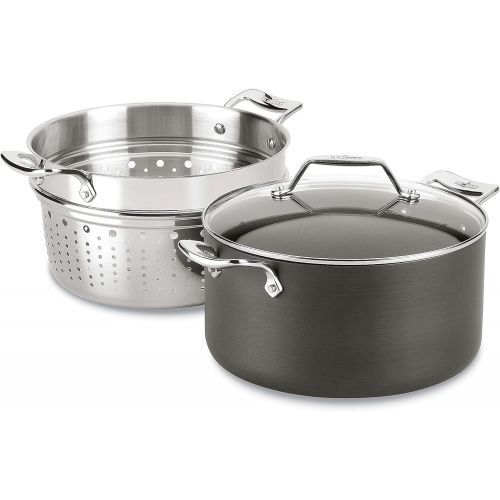  All-Clad H911S374 Essentials Nonstick Multipot with insert, 7 Qt, Grey