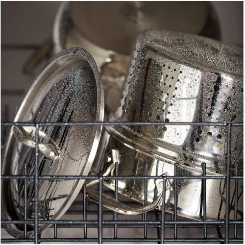  All-Clad E414S6 Stainless Steel Pasta Pot and Insert Cookware, 6-Quart, Silver - 2100078499